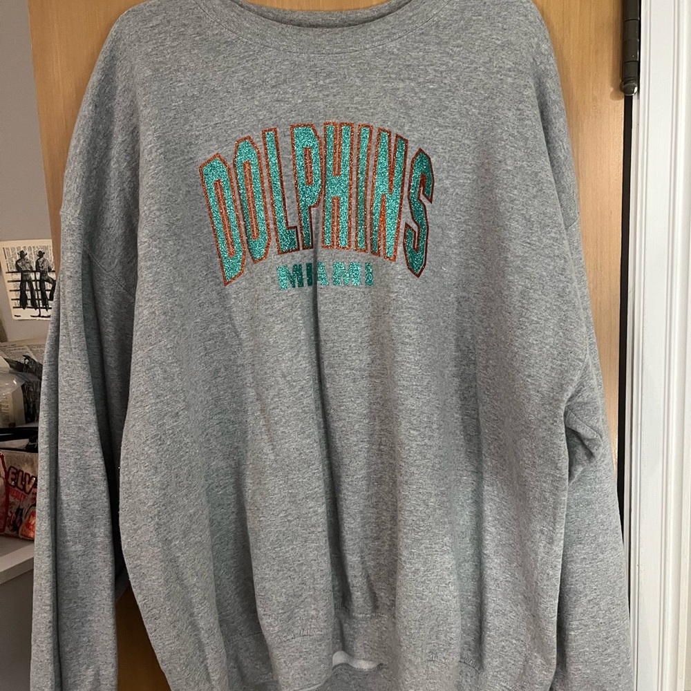 Glitter Dolphins Crewneck Sweater